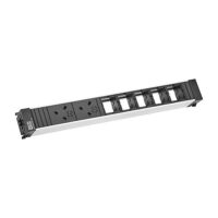 Bachmann Steckdosenleiste 2-fach alu 35° 909.0029 IP20
