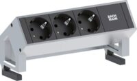 Bachmann Steckdosenleiste 3-fach inoxgr 0,2m 902.4048 35° IP20 1,5qmm