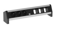 Bachmann Steckdosenleiste 3-fach schwarz 35° IP20 DESK 902.006