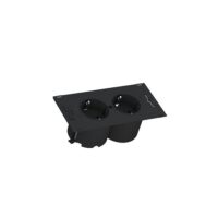 Bachmann Steckdosenleiste 2-fach schwarz 0,2m 90° 929.010 IP20