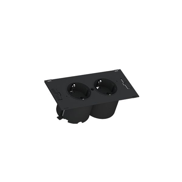 Bachmann Bachmann Steckdosenleiste 2-fach schwarz 0,2m 90° 929.010 IP20