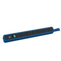 Bachmann Steckdosenleiste 6-fach bl 2m 45° 350.334 mit Ein/Aus IP20 1,5qmm