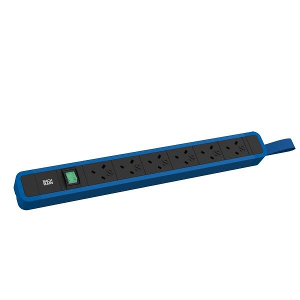 Bachmann Bachmann Steckdosenleiste 6-fach bl 2m 45° 350.334 mit Ein/Aus IP20 1,5qmm