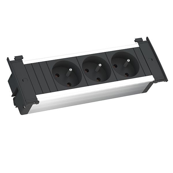 Bachmann Bachmann Steckdosenleiste 3-fach schwarz 2m 35° KAPSA 927.003 1,5qmm