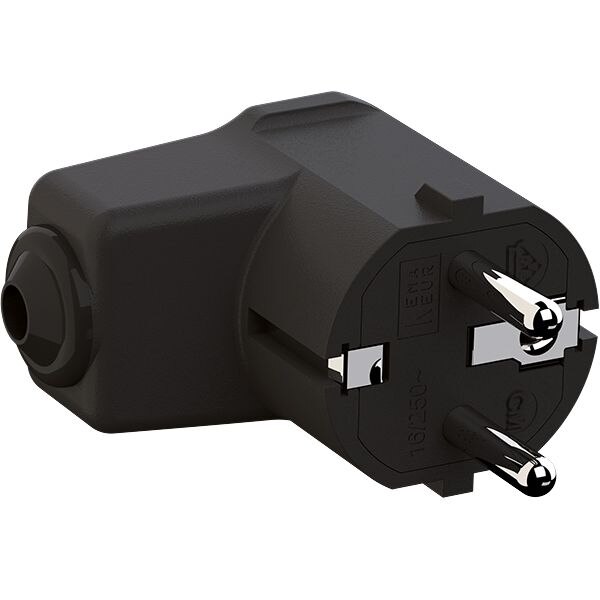 Bachmann Bachmann Schutzkontaktstecker 16A 250V 960.102 Kunststoff IP20 schwarz rechtw