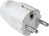 Bachmann Schutzkontaktstecker 16A 250V 910.200 Kunststoff IP20 weiß ger