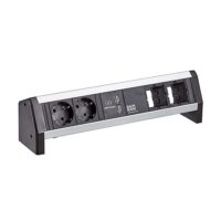 Bachmann Steckdosenleiste 2-fach alu 1m 35° 902.0245 IP20 1,5qmm