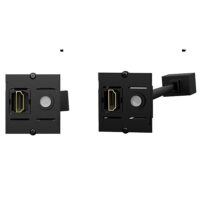 Bachmann Einsatz HDMI 2-fach schwarz Klemmbef 903.205 ohne Beschriftungsfeld