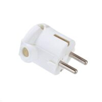 Bachmann Schutzkontaktstecker 16A 250V 911.276 Kunststoff IP20 weiß abgew