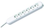 ELTROPA Steckdosenleiste 6-fach weiß 1,5m 35° E381.247W IP20 1,5qmm