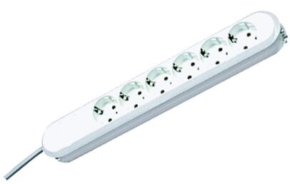 Bachmann ELTROPA Steckdosenleiste 6-fach weiß 1,5m 35° E381.247W IP20 1,5qmm