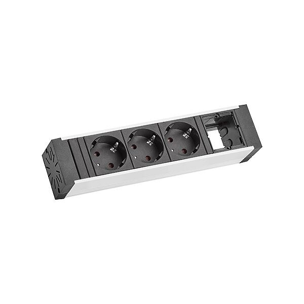 Bachmann Bachmann Steckdosenleiste 3-fach schwarz 0,2m 35° 936.009 IP20