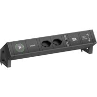 Bachmann Steckdosenleiste schwarz 1xUSB 0,2m 902.820 90° IP20 1,5qmm