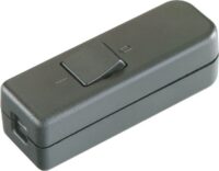 Bachmann Schnurschalter 6W schwarz Wippe 230V 924.047