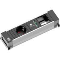 Bachmann Steckdosenleiste 1/1-fach schwarz 1xUSB 916.0039 0,1m 35° IP20