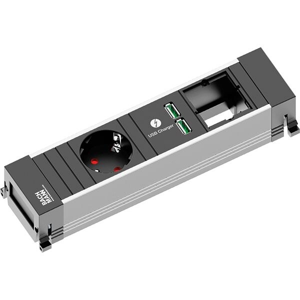 Bachmann Bachmann Steckdosenleiste 1/1-fach schwarz 1xUSB 916.0039 0,1m 35° IP20