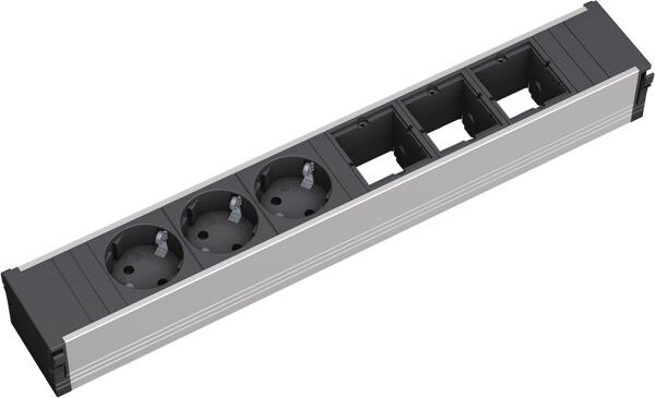 Bachmann Bachmann Steckdosenleiste 3/3-fach schwarz 0,1m CONI 912.006 35° IP20 1,5qmm