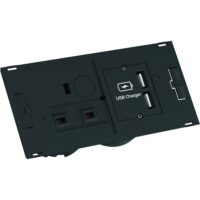 Bachmann Steckdosenleiste 1-fach schwarz 2m 90° 929.044 IP20 1,5qmm