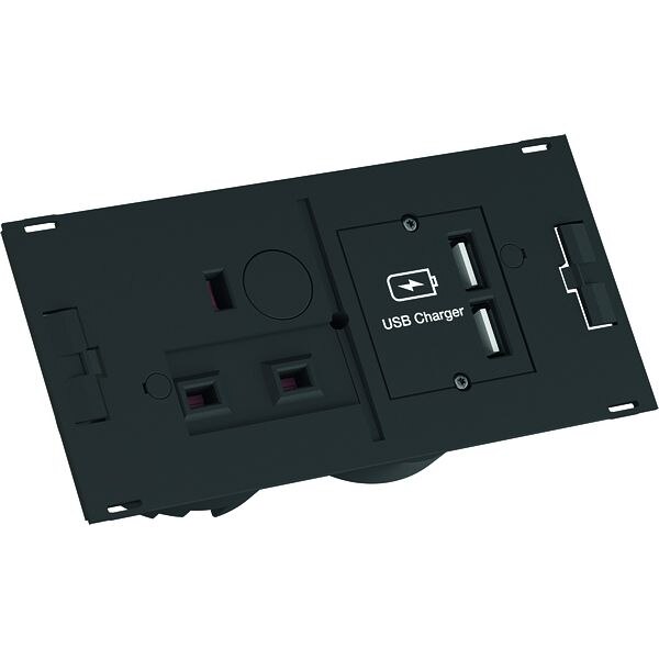 Bachmann Bachmann Steckdosenleiste 1-fach schwarz 2m 90° 929.044 IP20 1,5qmm