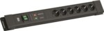 Bachmann Steckdosenleiste 6-fach schwarz 2m 45° CONNECTUS BM005910 mit Ein/Aus IP20 ÜSS
