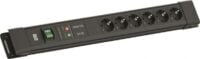 Bachmann Steckdosenleiste 6-fach schwarz 2m 45° CONNECTUS BM005910 mit Ein/Aus IP20 ÜSS