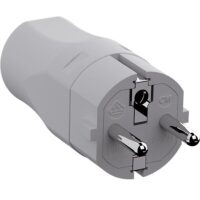 Bachmann Schutzkontaktstecker 16A 250V 960.301 Kunststoff IP20 grau ger