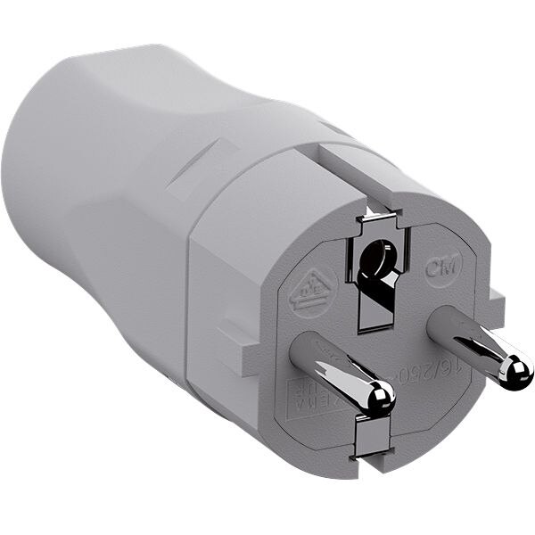Bachmann Bachmann Schutzkontaktstecker 16A 250V 960.301 Kunststoff IP20 grau ger