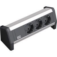 Bachmann Steckdosenleiste 3-fach schwarz 35° IP20 DESK 902.0048