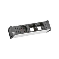 Bachmann Steckdosenleiste 2-fach schwarz 0,1m 35° CONI 912.009 IP20 1,5qmm