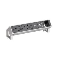 Bachmann Steckdosenleiste 2-fach Edelstahl 1xUSB 902.431 0,2m 45° IP20 1,5qmm