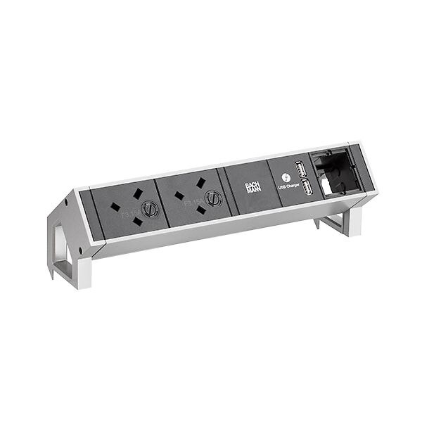 Bachmann Bachmann Steckdosenleiste 2-fach Edelstahl 1xUSB 902.431 0,2m 45° IP20 1,5qmm