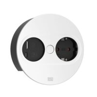 Bachmann Steckdose 1-fach weiß matt 1USB-A Einb TWIST 946.204 1USB-C mit BS Klappdeckel IP20