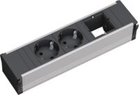 Bachmann Steckdosenleiste 2/1-fach schwarz 0,1m CONI 912.003 35° IP20 1,5qmm