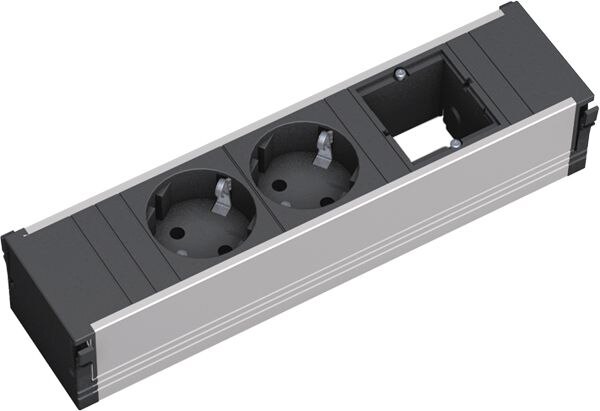 Bachmann Bachmann Steckdosenleiste 2/1-fach schwarz 0,1m CONI 912.003 35° IP20 1,5qmm