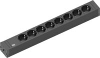 Bachmann Steckdosenleiste 8-fach schwarz 2m 45° 420.0019 IP20 1,5qmm