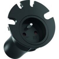 Bachmann Steckdose 1-fach schwarz matt Einb mit BS 938.002 Schutzkontakt IP20