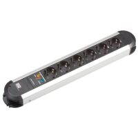 Bachmann Steckdosenleiste 6-fach schwarz 1,75m PRIMO 331.014 35° IP20 ÜSS 1,5qmm
