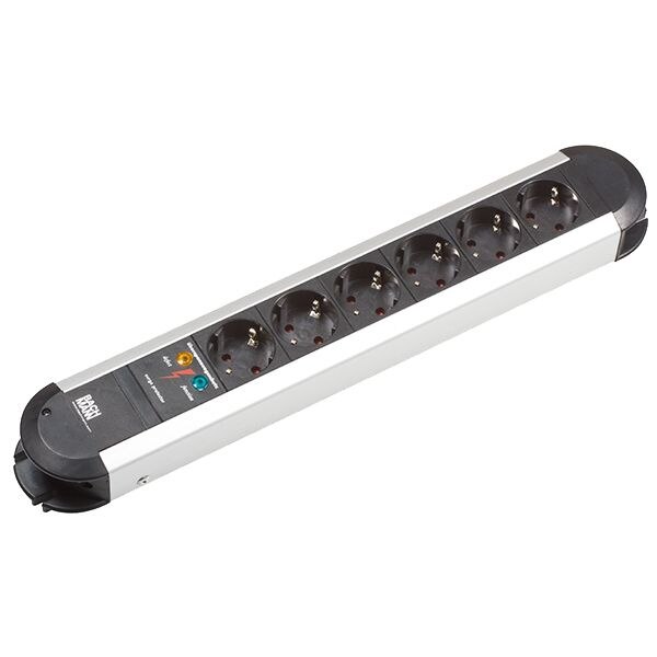 Bachmann Bachmann Steckdosenleiste 6-fach schwarz 1,75m PRIMO 331.014 35° IP20 ÜSS 1,5qmm
