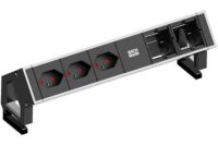 Bachmann Steckdosenleiste 3-fach Edelstahl 0,2m 902.409 90° IP20 1,5qmm