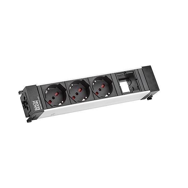 Bachmann Bachmann Steckdosenleiste 3-fach alu 35° 909.058 IP20