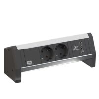 Bachmann Steckdosenleiste 2-fach alu 35° 902.0192 IP20