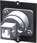 Bachmann Zentralplatte USB 1-fach schwarz 917.018 Schraubbefestigung