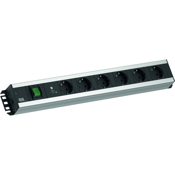 Bachmann Bachmann Steckdosenleiste 3/6-fach grau 2m 90° 300.095 IP20 1,5qmm