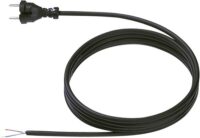 Bachmann Netzanschlussleitung 3m 2x1qmm 246.175 10A schwarz IP20 Aderendh KontSteck
