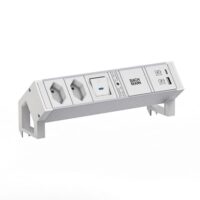 Bachmann Steckdosenleiste /2-fach weiß 1xUSB 937.423 mit Ein/Aus 0,2m IP20