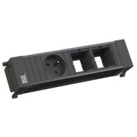 Bachmann Steckdosenleiste 1-fach schwarz 0,1m 35° 916.063 IP20 1,5qmm