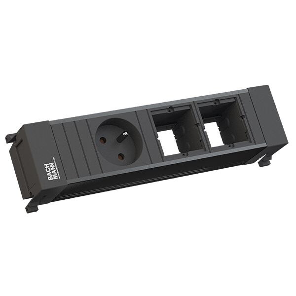 Bachmann Bachmann Steckdosenleiste 1-fach schwarz 0,1m 35° 916.063 IP20 1,5qmm