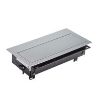 Bachmann Multi-Tischsteckdose si Aluminium 925.500 Einbaurahmen