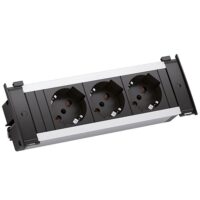 Bachmann Steckdosenleiste 3-fach schwarz 2m 35° KAPSA 927.013 IP20 1,5qmm