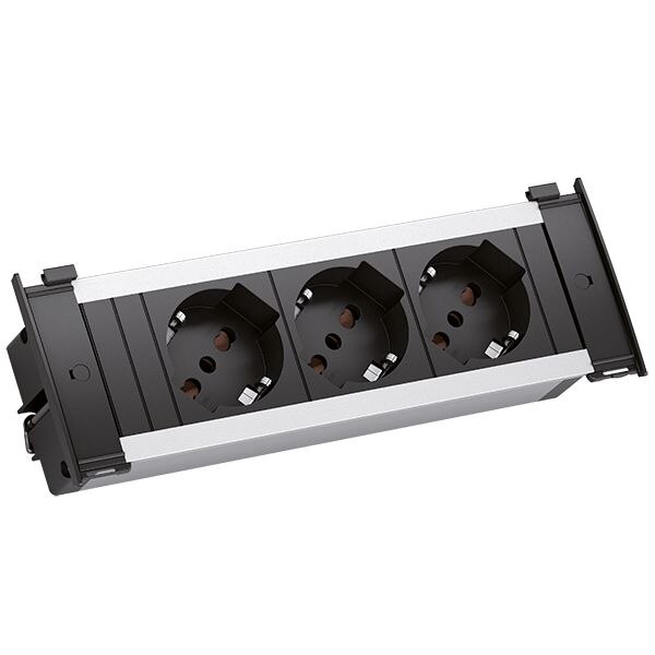 Bachmann Bachmann Steckdosenleiste 3-fach schwarz 2m 35° KAPSA 927.013 IP20 1,5qmm